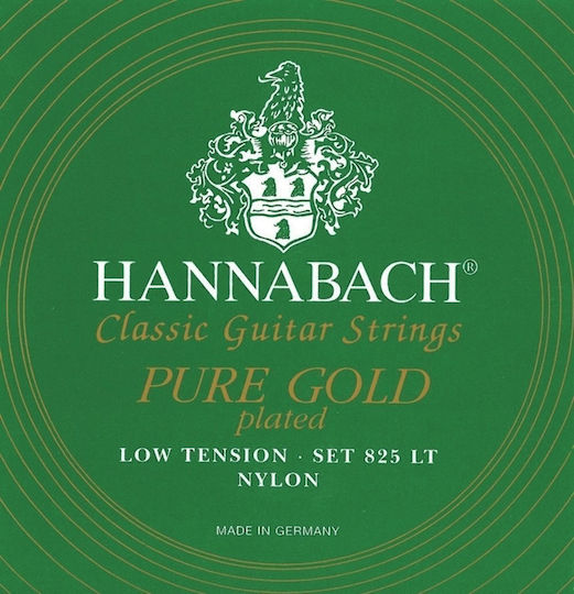 Hannabach Strings Classical Guitar Series 825 Low Tension Specially Gold-Plated