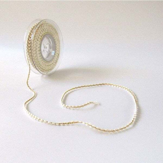 Zick-Zack Band 3mm x 25m Ecru Gold