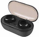 Earbud Bluetooth Handsfree Ακουστικά με Θήκη Φόρτισης Μαύρα