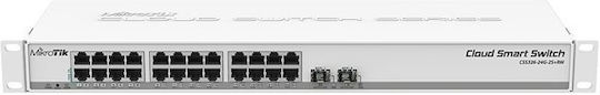 MikroTik Managed L2 PoE Switch με 24 Θύρες Gigabit (1Gbps) Ethernet και 24 SFP Θύρες