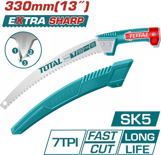 Total Beruf Ast- und Gartensägen Kurbare 33cm Thps3308