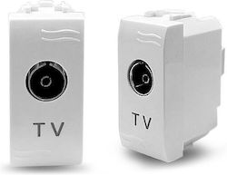 7658 Geyer TV-Antennensteckdose 9,5mm Weiß
