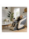 Relax Armchair Massage with Footstool from Leatherette Beige 136x74x108cm
