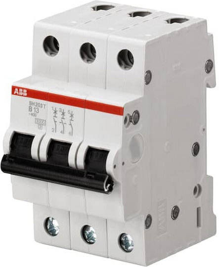 Automatic Circuit Breaker 3p 10a 3ka Curve B Sh203t-b10