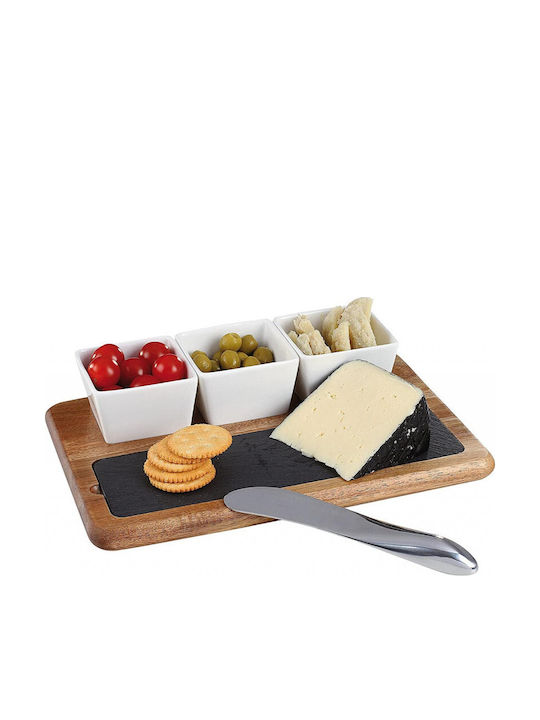 Kitchen Artist Πλατώ Σερβιρίσματος Τυριών από Πορσελάνη 5τμχ