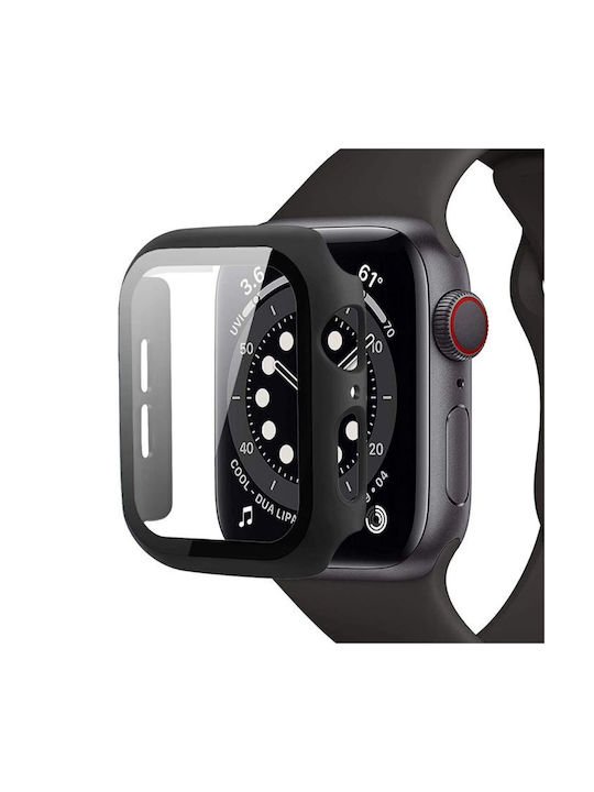Пластмасов Калъф със Стъкло в Черен цвят за Apple Watch Series 10 42мм