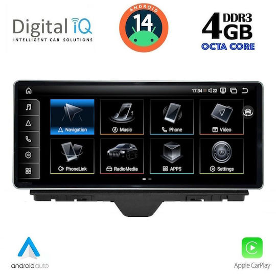 Digital IQ Ηχοσύστημα Αυτοκινήτου για Audi A1 2010-2018 (Bluetooth/USB/WiFi/GPS/Apple-Carplay/Android-Auto) με Οθόνη Αφής 10.25"