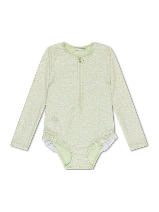 Swim Essentials Παιδικό Μαγιό Ολόσωμο με Μακρύ Μανίκι Green Matcha