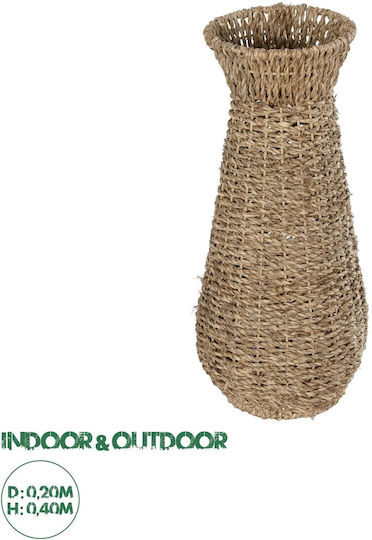 GloboStar Artificial Garden Panama Κασπώ Ξύλινο Μπεζ 20x20x40εκ.