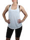 Damen Sport Top Ärmellos Schnell Trocknend Weiß