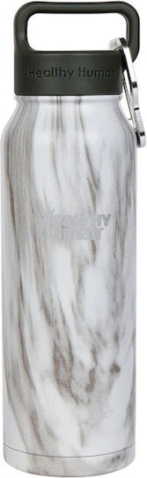 Healthy Human Μπουκάλι Θερμός Ανοξείδωτο / Πλαστικό BPA Free 621ml Stein Bottle Stone White Healthy Human