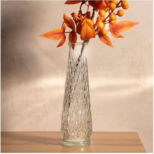 Homla Βάζο Γυάλινο Διάφανο 6.5xΥ22cm