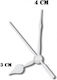 Metallische Weiße Uhrenzeiger 3-4cm