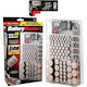 Battery Master Стенна Кутия За 93 Батерии С Тестер За Батерии – AAA AA C D 9V Flat