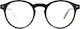 Snob Milano Dogui Men's Acetate Prescription Eyeglass Frame with Clip-On Black CPC01ZC048