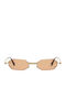 Kuboraum Maske Men's Sunglasses with Gold Metal Frame and Gold Lens