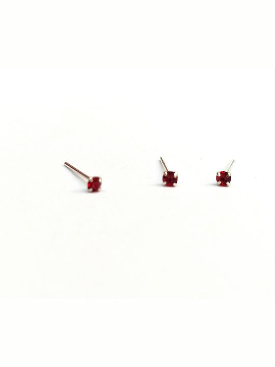 Amalfi Accessories Подредба Скуларики Piercing Нос от Сребърно Червено
