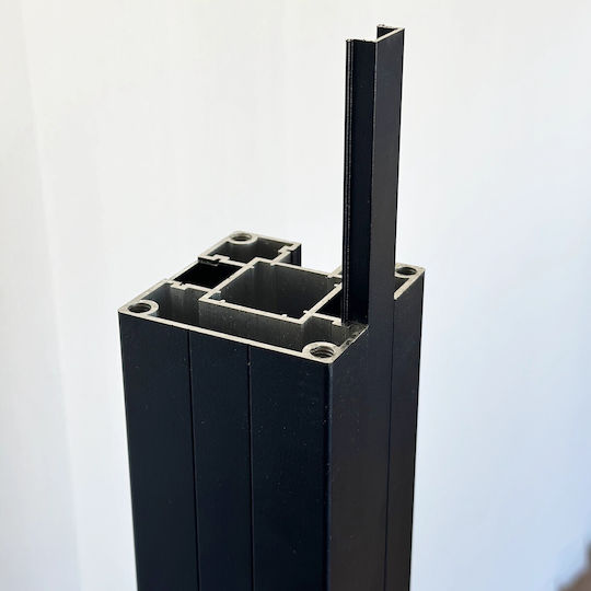 Showood Posta pentru Împrejmuire Grădină din Aluminiu 180buc 1buc Black