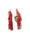 Hanging Wall Decor Red 4 Pieces