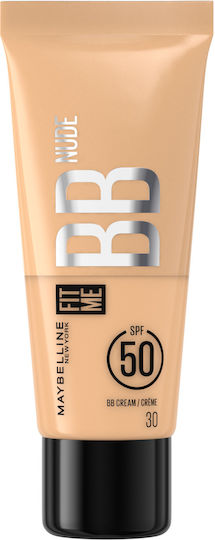 Maybelline Fit Me BB- Nude 24h Creme Gesicht Tag mit SPF50 30ml