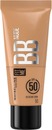 Maybelline Fit Me BB- Nude 24h Creme Gesicht Tag mit SPF50 30ml