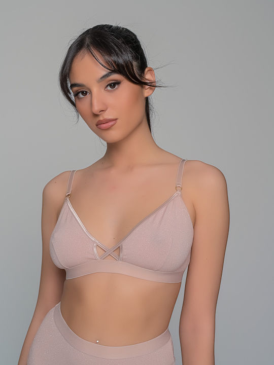 Bralette Λύκρα Μπεζ Milenabyparis 183648