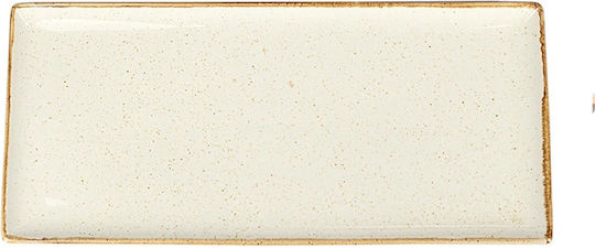 Porland Serving Platter Rectangular made of Porcelain Beige 35x16cm