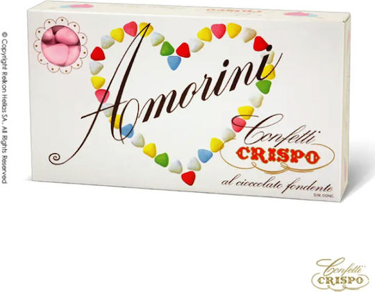 Confetti Crispo Κουφέτα Choco Heart σε Σχήμα Καρδιές με Γεύση Σοκολάτα Πολύχρωμο 1000gr