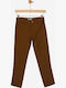 Kinder Hose Chino Leinen Braun