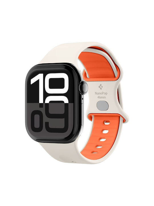 Spigen Nano Pop Strap Silicone Beige (Apple Watch 6, 7, 8, 9, 10, SE, Ultra 1, 2)