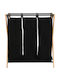 Estia Essentials Καλάθι Απλύτων Bamboo 102lt 68x40x76cm Μαύρο