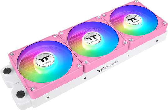 Thermaltake CT120 EX Обратен Перка Вентилатор за Кутия (2000rpm / 65.82cfm) с ARGB Осветление и Свързване 3-Pin / 4-изводна ШИМ 3 бр Розови