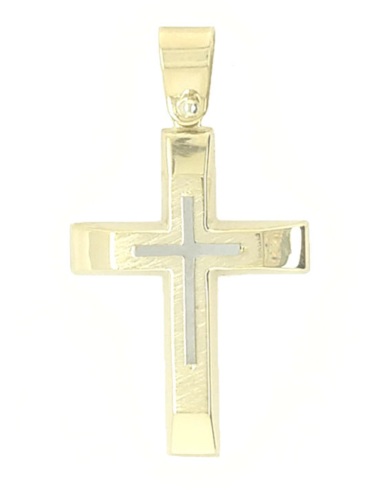 Dio Jewellery Lab Ασημένιος Σταυρός Επιχρυσωμένος