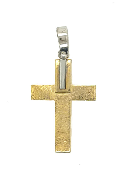 Dio Jewellery Lab Ανδρικός Σταυρός από Επιχρυσωμένο Ασήμι χωρίς Αλυσίδα