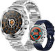 RisenFiT Aluminium Smartwatch με Παλμογράφο (Ασημί)