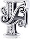 Ασημενιο Charm 925 Letter F