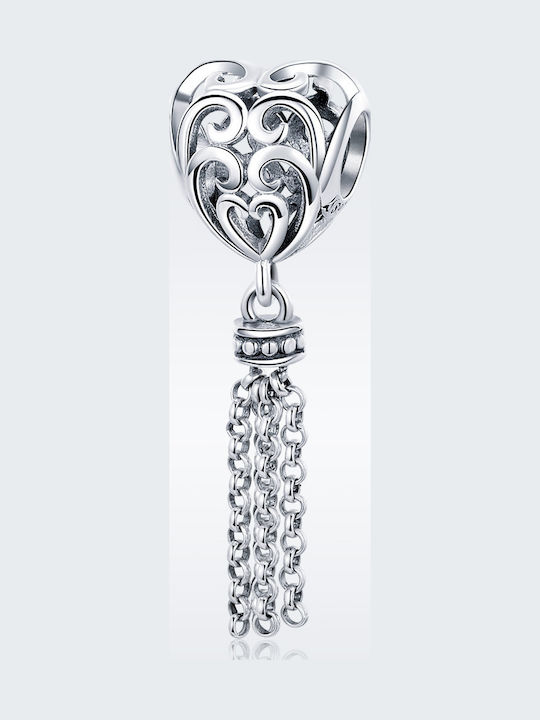 Silver Star Necklace with design Heart from Silver