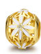 Daskalakis Flower Charm Made of Gold Plated Silver