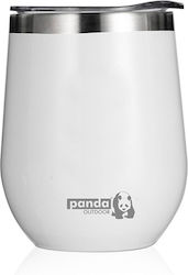 Panda Stainless Steel Thermos Bottle 320ml White