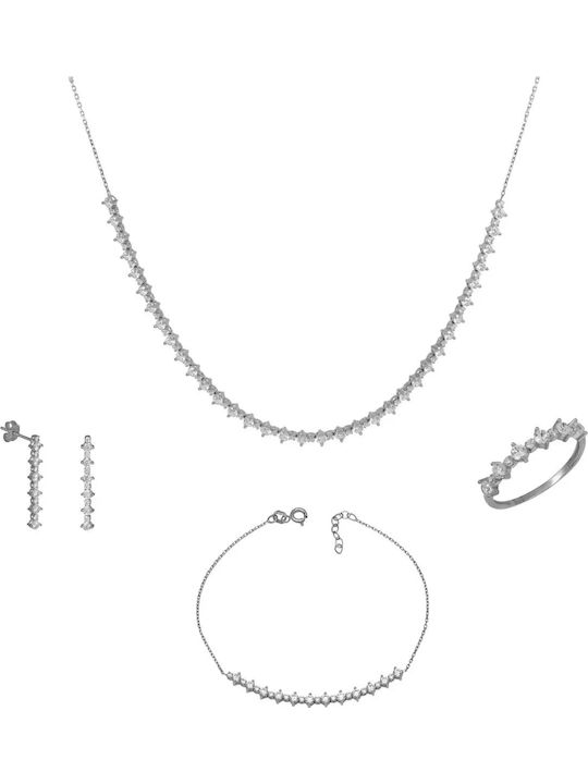 Jewelry Set Made of 14K White Gold Jewelry Set Made of 14K White Gold