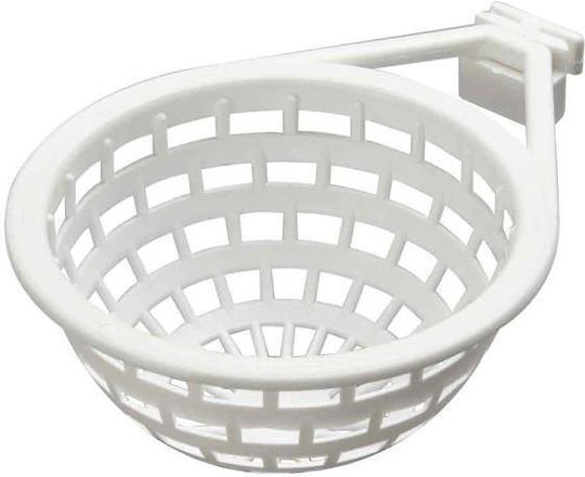 Plastik Vogel Nest Korb Weiß F 12,5cm 9749
