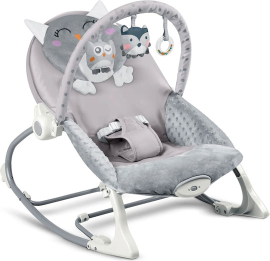 Ηλεκτρικό Relax Μωρού Sleepy Owl με Δόνηση Γκρι για Παιδί έως 18kg