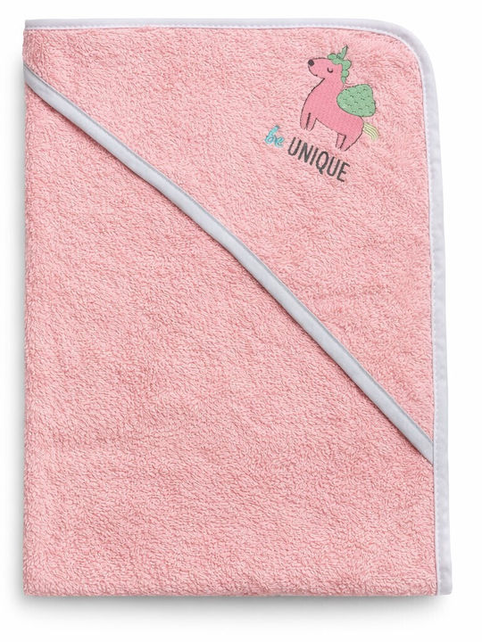 Beboulino Baby Hooded Towel Unicorn Light Pink ...