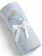 Beboulino Baby-Badetuch mit Kapuze Unicorn Hellblau 75x75cm