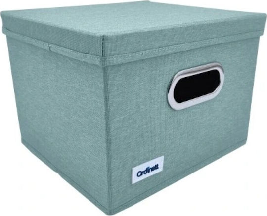Ordinett Italy Fabric Storage Box For Clothes in Green Color 28.5x25.5x20.5cm 1pcs