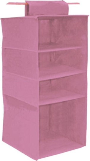 Ordinett Italy Fabric Hanging Storage Case For Clothes in Pink Color 33x33x82cm 1pcs