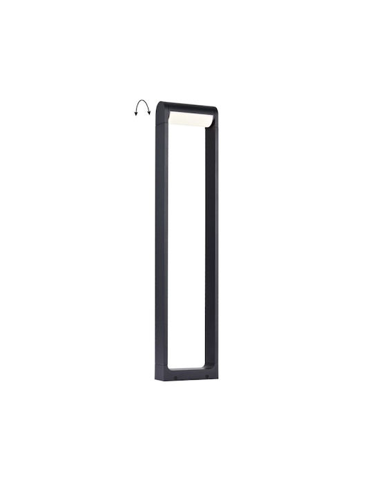 Viokef Outdoor Floor Lamp Small Post LED for Exterior Space 13W with Warm White Light IP65 Grey