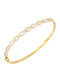 Daskalakis Women's Bracelet Handcuffs made of Gold 14K with Zircon