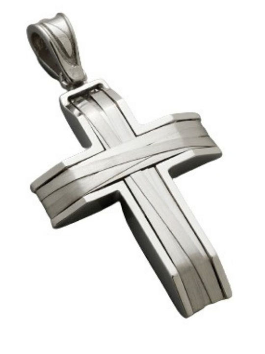 Daskalakis Men's White Gold Cross 14K