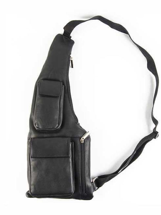 Leather Men's Bag Shoulder / Crossbody Black
